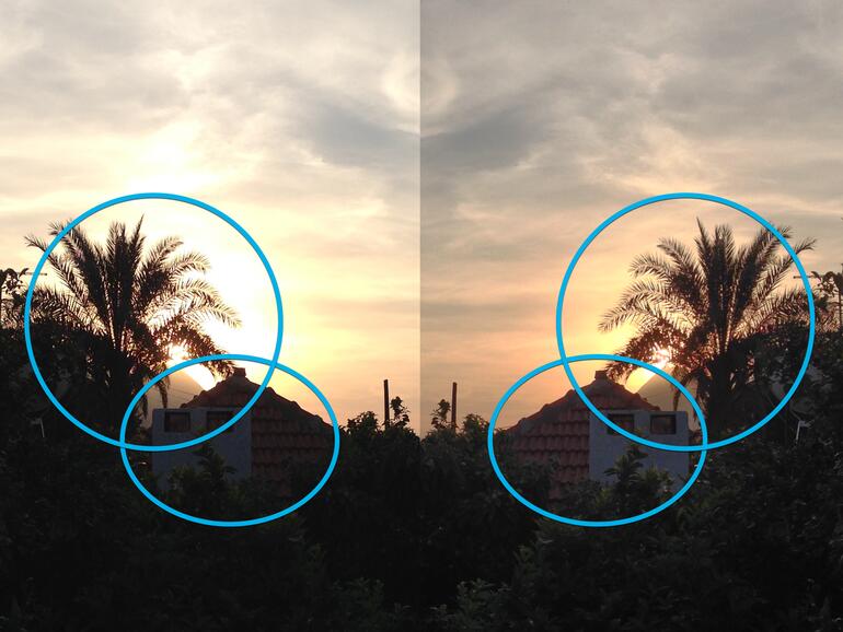 &amp;lt;b&amp;gt;Bessere Kontraste: &amp;lt;/b&amp;gt;Links das Original-Bild, rechts die HDR-Version