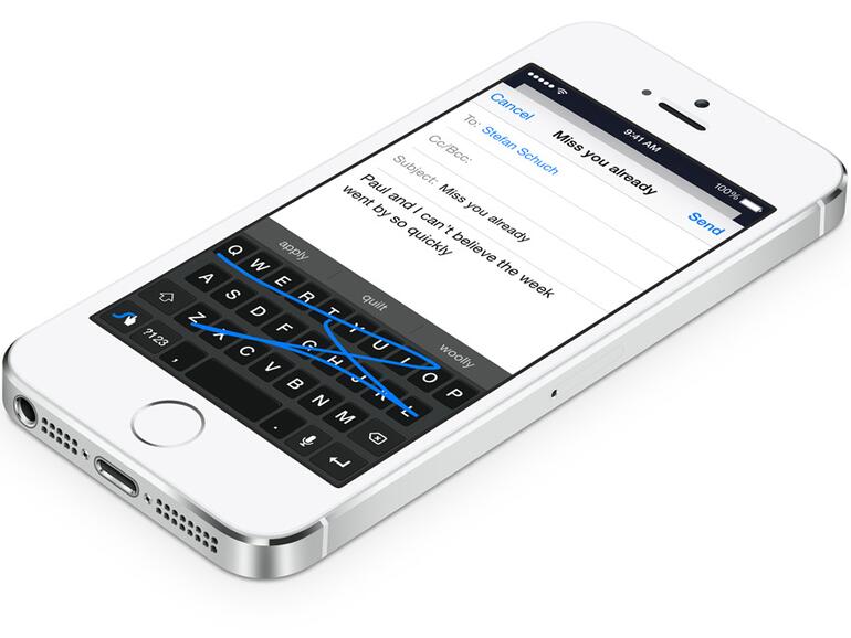 Die Einblend-Tastatur von iOS 8 ist austauschbar.