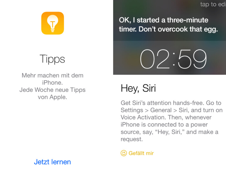 Neue App: &amp;quot;Tipps&amp;quot; gibt Tipps zu iOS.