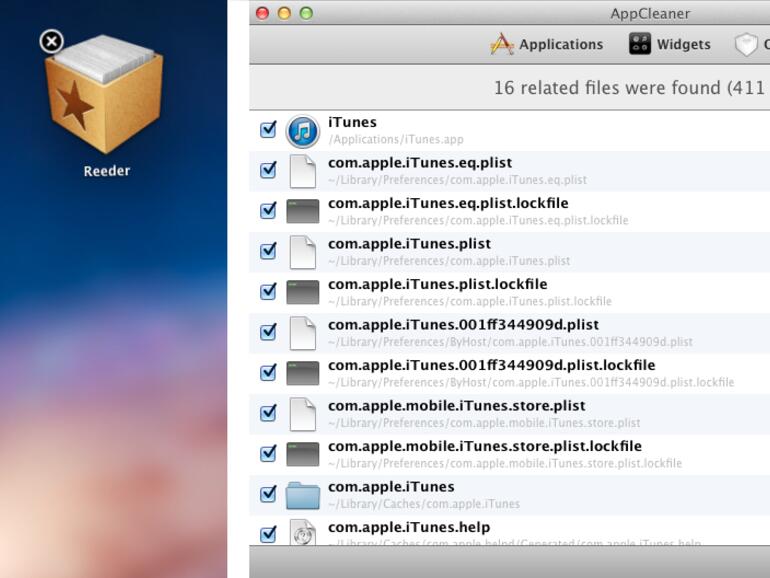 &amp;lt;b&amp;gt;Apps löschen: &amp;lt;/b&amp;gt;Links mit Launchpad, rechts mit AppCleaner