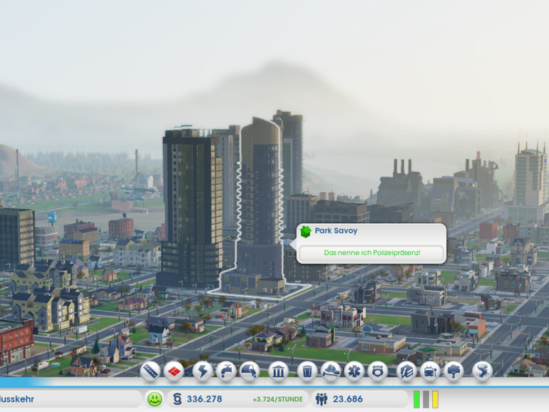 SimCity kann auf potenten Rechnern toll aussehen, auf Mittelklasserechnern muss man sich aber mit mäßiger Grafik zufriedengeben.