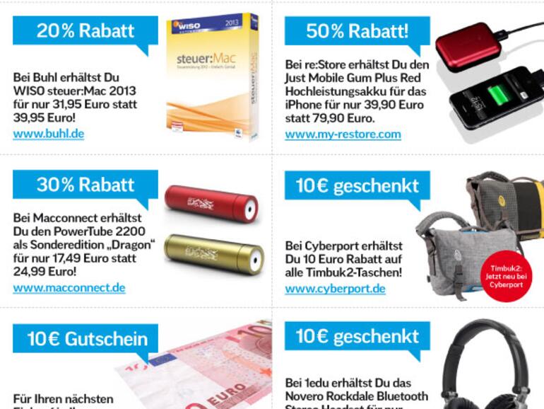 Mac Life 03|2013: Gutschein-Beileger Vorderseite