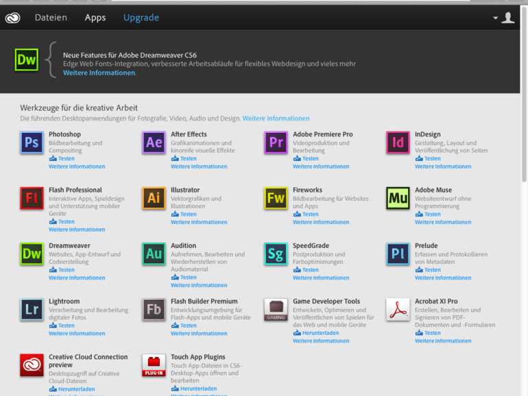Kompletter Zugriff auf alle CS-Apps