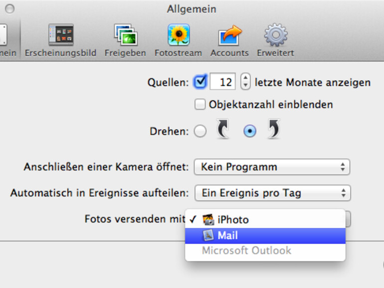 Einstellungen ändern