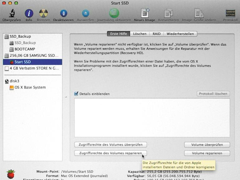 8. Laufwerk überprüfen