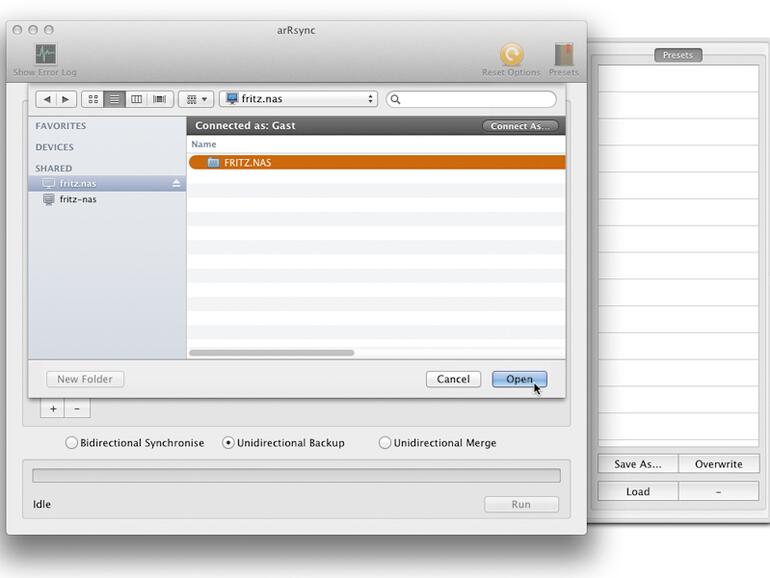 5. Zielort auswählen