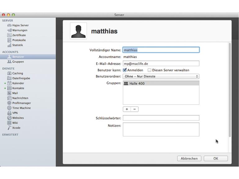 2. Nutzer einrichten