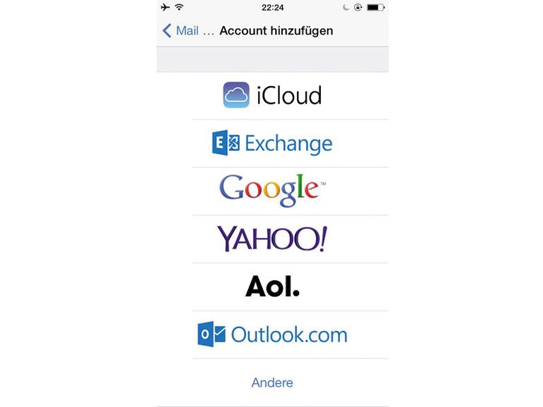 1. Account hinzufügen