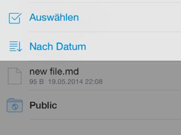 Mithilfe des Kontextmenüs steuern Sie die verschiedenen Aktionen.