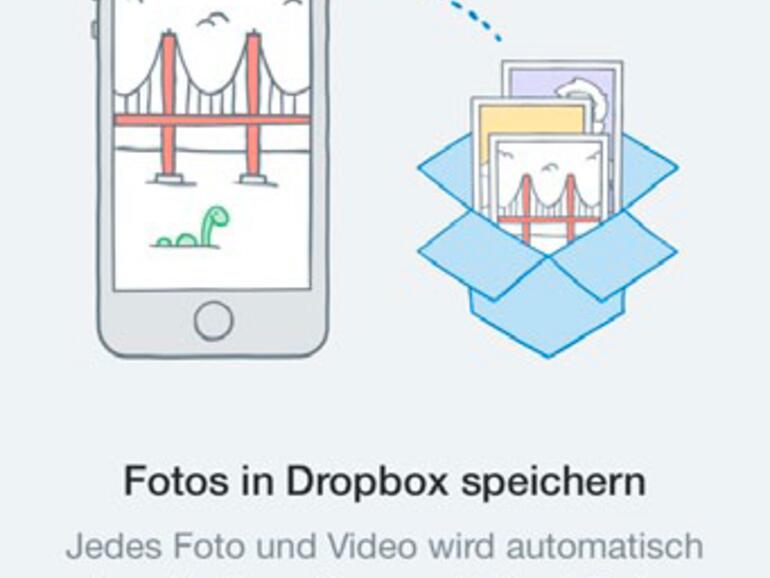 Dropbox bietet Ihnen eine automatische Sicherung Ihrer Fotos und Videos an.