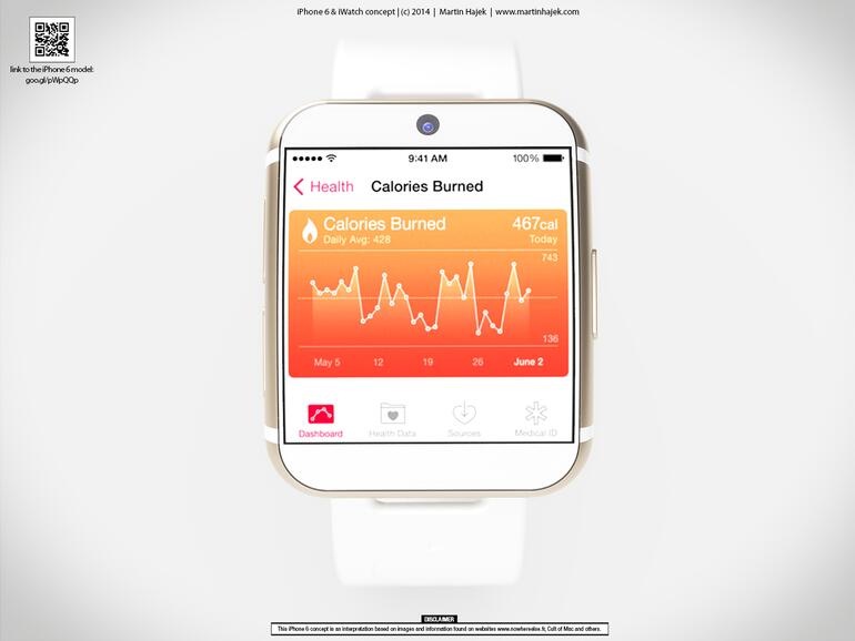 Auf der iWatch sollen Apples neue Feature von iOS 8, wie die Gesundheits-App, ebenfalls zum Einsatz kommen.