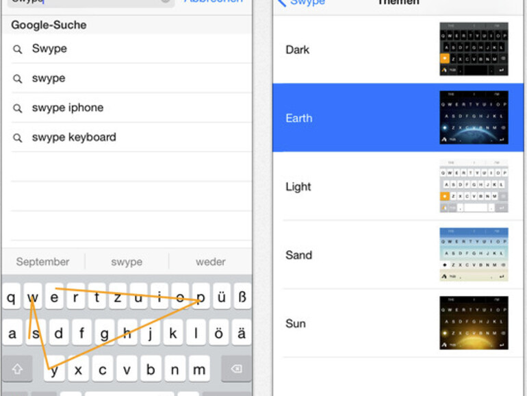 Wischen statt Tippen - kostenpflichtig