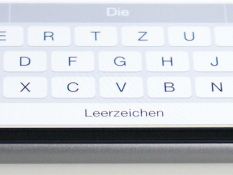 Die Bildschirmtastatur im Querformat