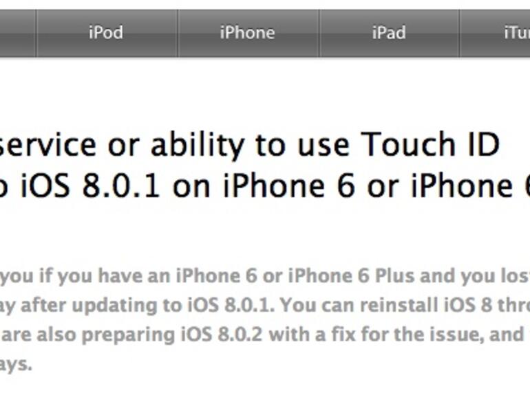 Das nächste Update (iOS 8.0.2) soll schon in wenigen Tagen veröffentlicht werden. 