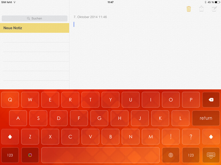 Das Farbschema in ColorKeyboard ist durchweg gelungen.