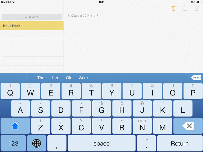 Das Blink Keyboard enttäuscht mit viel Baby-blau.
