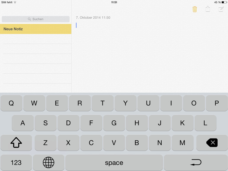 Die App Keyboard Skin enttäuscht auf den ersten Blick durch das viele Grau.
