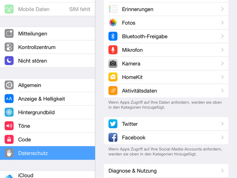 Welche App darf was?