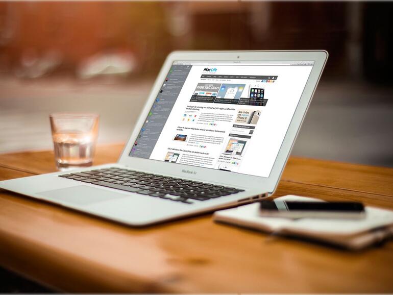 Auf dem MacBook lässt sich mit der passenden Hardware auch unterwegs perfekt surfen
