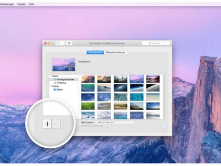 Schreibtischhintergrund individuell anpassen