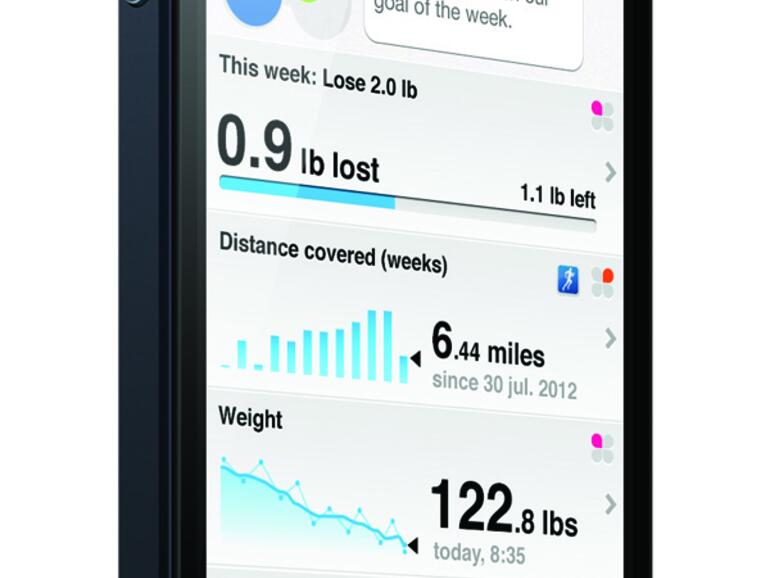 Health Mate zeigt unter anderem das Gewicht an und soll als Motivation zur Verbesserung der Gesundheit dienen.