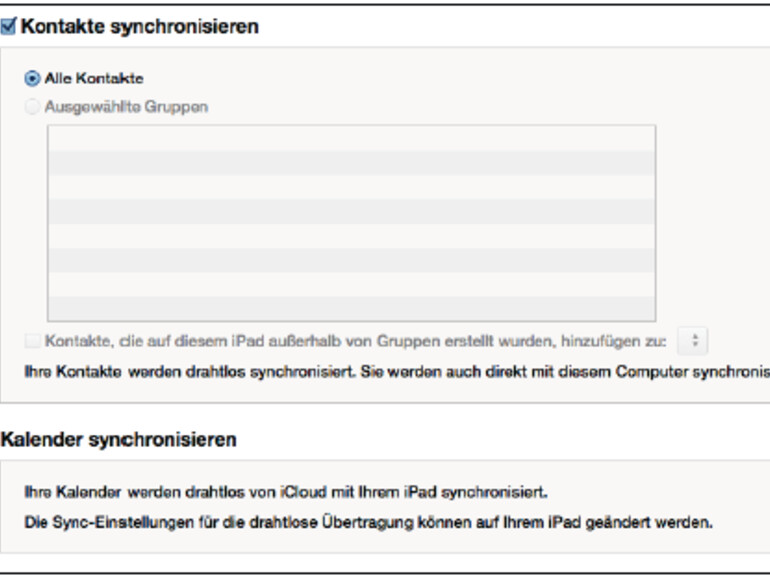 Mit OS X 10.9.3 und iTunes 11.1.6 brachte Apple den lokalen Sync von
Kontakten und Terminen mit einem Einzelplatz-Rechner zurück
