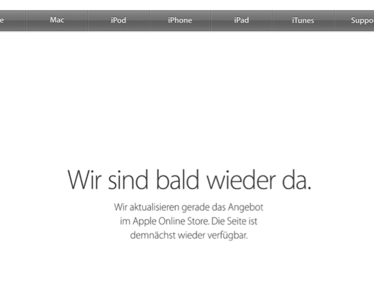 Der Apple Online-Store ist schon offline - was wird wohl erscheinen, wenn er wieder online ist?