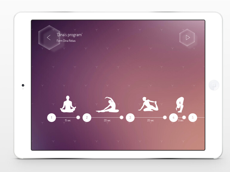 Die Tera-Matte sendet die Daten an die iPad-App.