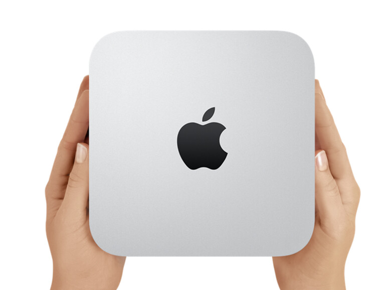 Der Mac mini misst nur 19,7 x 19,7 x 3,6 Zentimeter.
