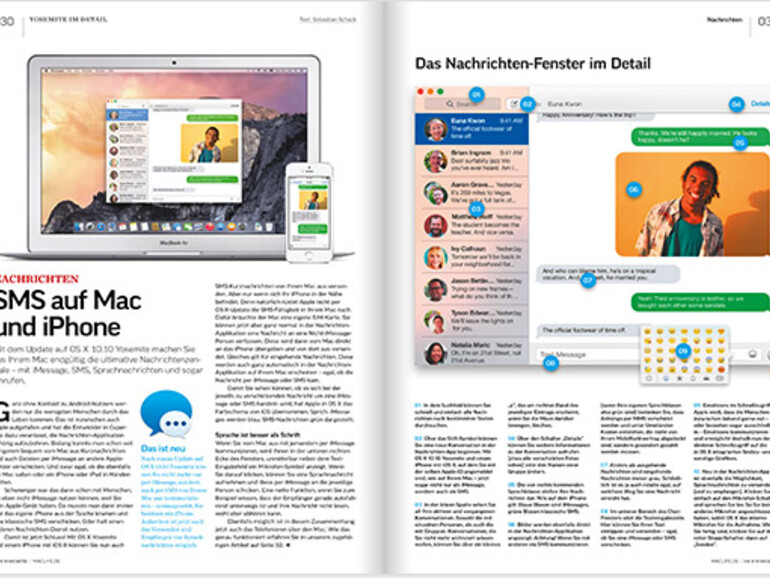 "SMS auf Mac und iPhone" - gefolgt von vielen weiteren Ratgebern