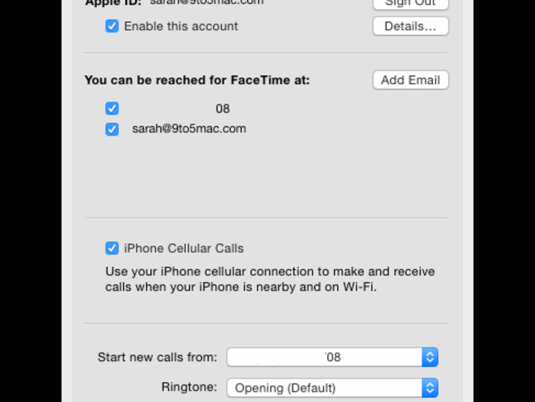 So muss die Funktion "iPhone-Mobilfunkanrufe" aktiviert sein