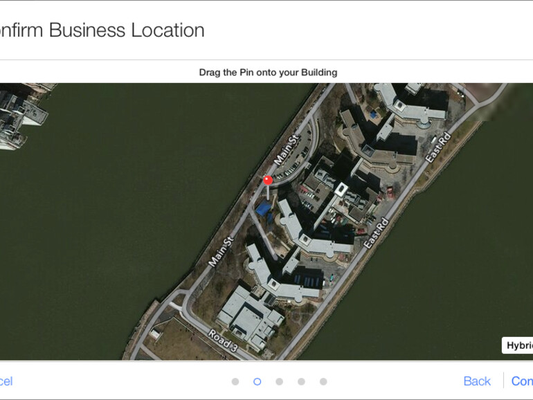 Der genaue Standort kann im nächsten Schritt per Drag &amp; Drop genauer gewählt werden