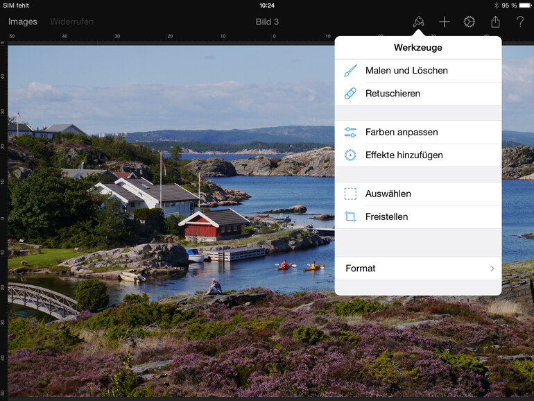 Die Werkzeuge von Pixelmator sind ein echtes Highlight