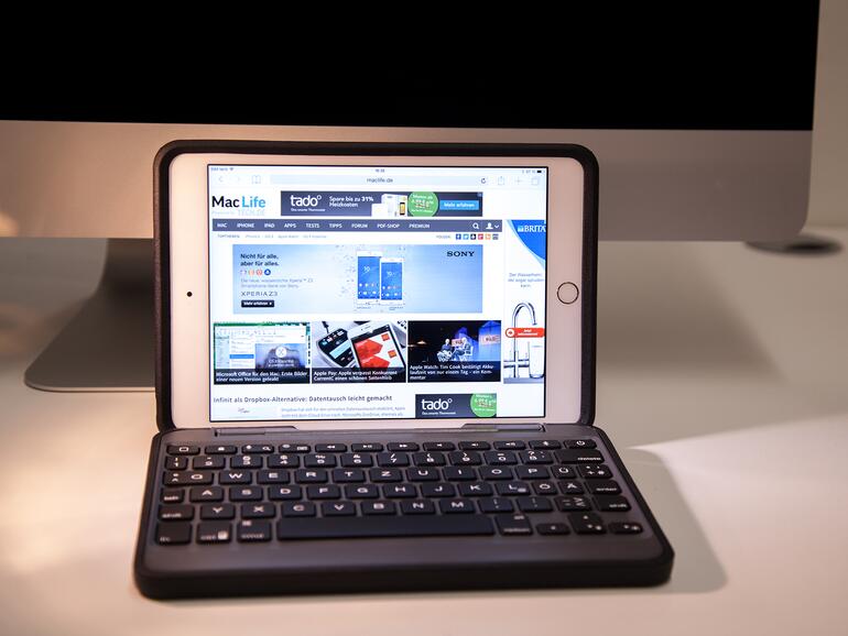 Das Rugged Folio mit eingesetzem iPad mini