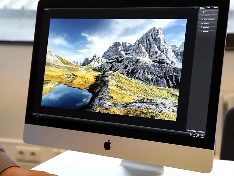 Auch die Foto-Bearbeitung ist mit dem neuen Display ein Traum