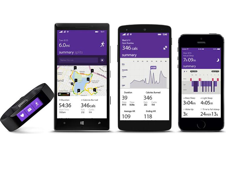Das Microsoft Band ist mit iOS, Android und Windows Phone kompatibel