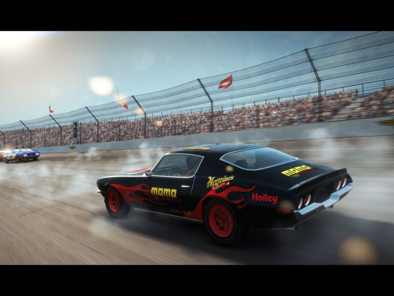 Auf lizenzierten Kursen geht es zunächst im Muscle Car zur Sache