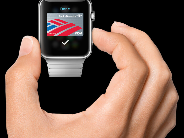 Sobald sie irgendwann Anfang nächstens Jahres erschienen sein wird, soll Apple Pay auch mit der Apple Watch funktionieren.