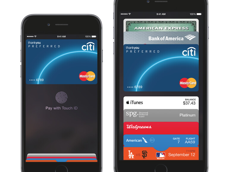 Apple funktioniert nur mit den neuen iPhones: iPhone 6 und iPhone 6 Plus. Ältere Geräte verfügen nicht über den erforderlichen NFC-Chip.