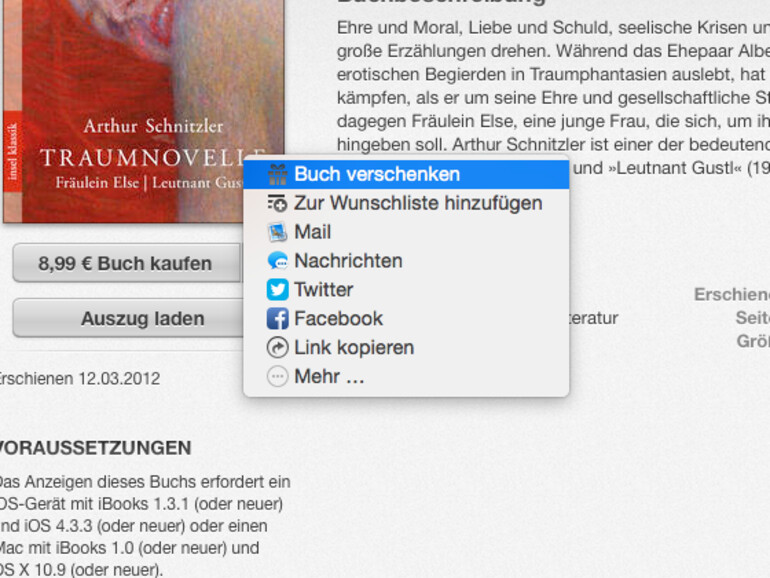 Es ist auch möglich, eine Wunschliste anzufertigen.
