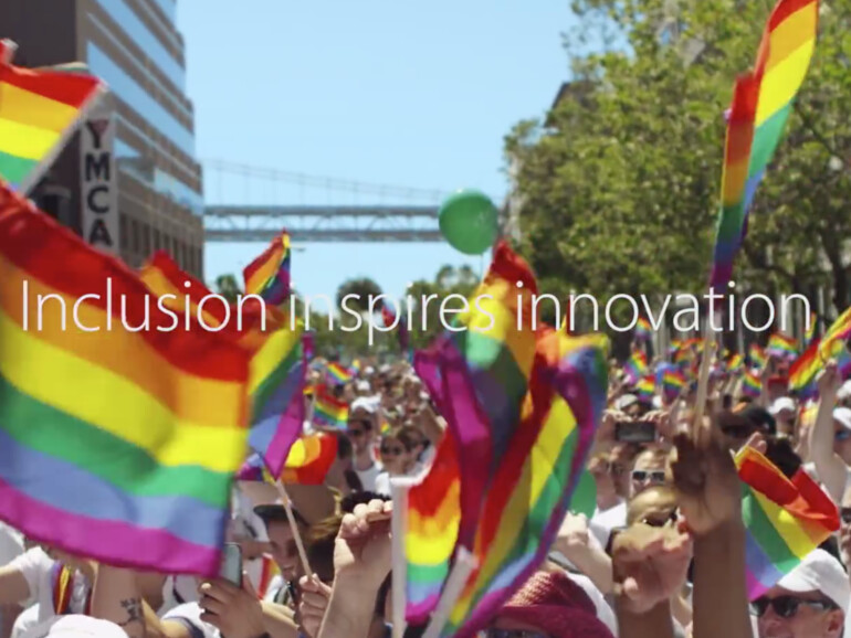 Apple-Mitarbeiter gehen für Inklusion auf die Straße