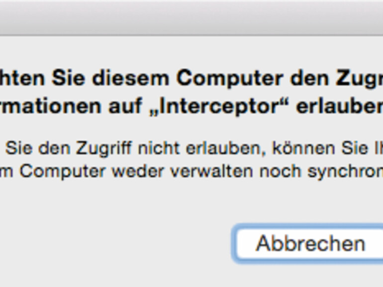 01: Verbinden Sie Ihr iPhone über das passende Kabel mit dem Mac. Falls Sie dies zum ersten Mal tun, müssen Sie den Zugriff erlauben. Bestätigen Sie mit einem Klick auf „Fortfahren“.