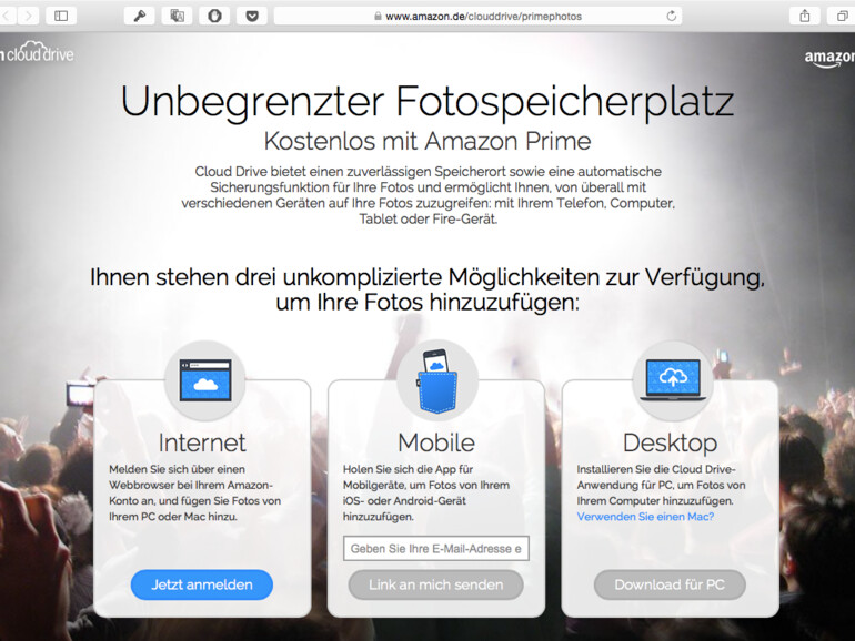 Als Prime-Kunde melden Sie sich einfach in Ihrem Browser an