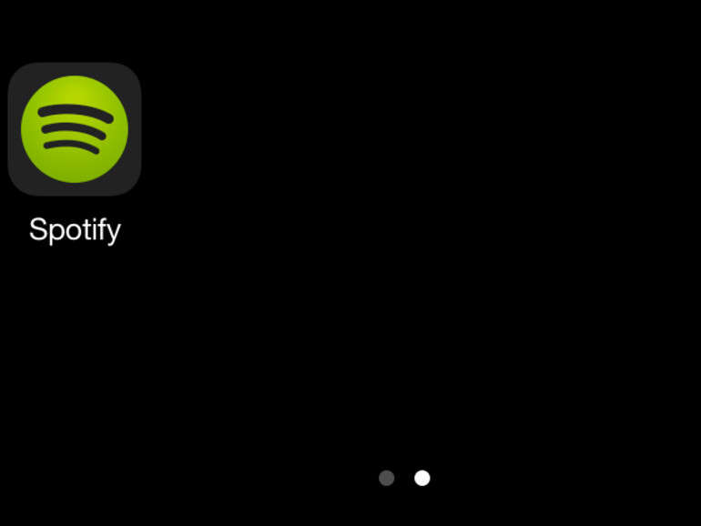 Spotify wird von Overcast einsam und allein auf die zweite Bildschirmseite verschoben. Hoffentlich folgen bald noch mehr Apps