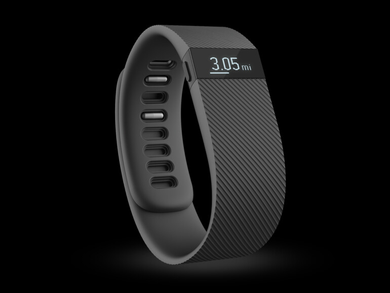 Fitbit Charge misst unter anderem zurückgelegte Schritte, Distanzen, Kalorienverbrauch oder die bewältigten Stockwerke.