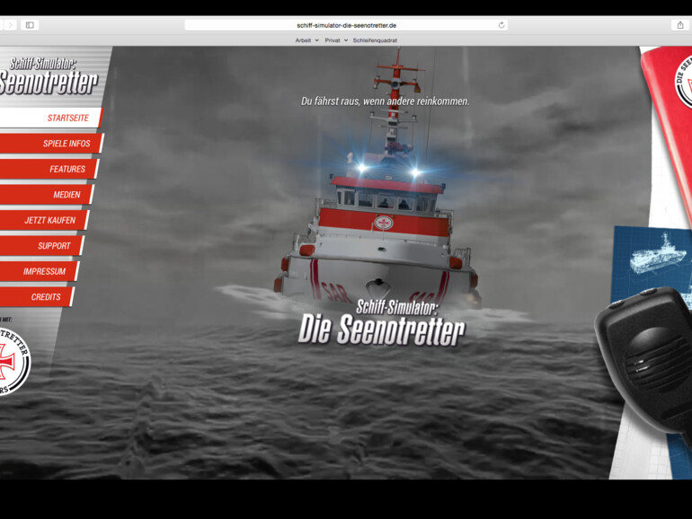 Der Seenotretter-Simulator bringt Spielspaß auch auf den Mac