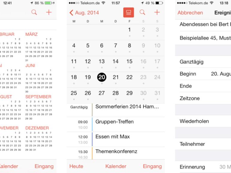 Iphone 4s Kalender Listenansicht 