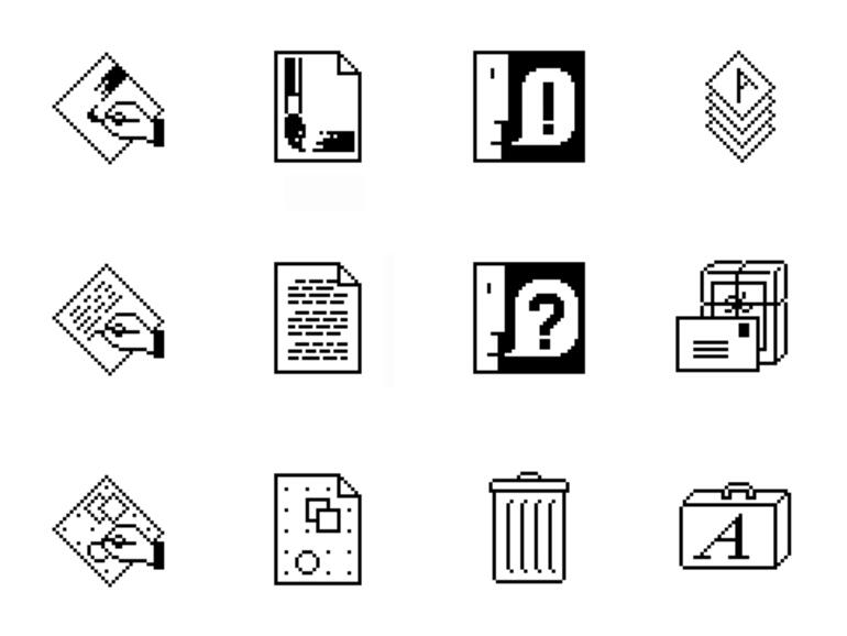 Die originalen Symbole des Macintosh