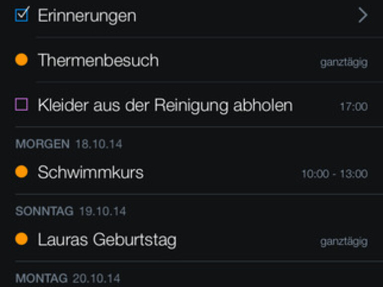 Die Entwickler haben Fantastical 2 an iOS 8 angepasst