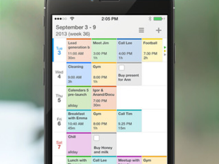 Calender 5 kann mit dem Google Kalender synchronisiert werden